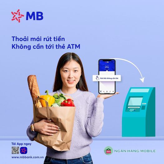 Hướng dẫn cách rút tiền không cần thẻ MB Bank tại cây ATM