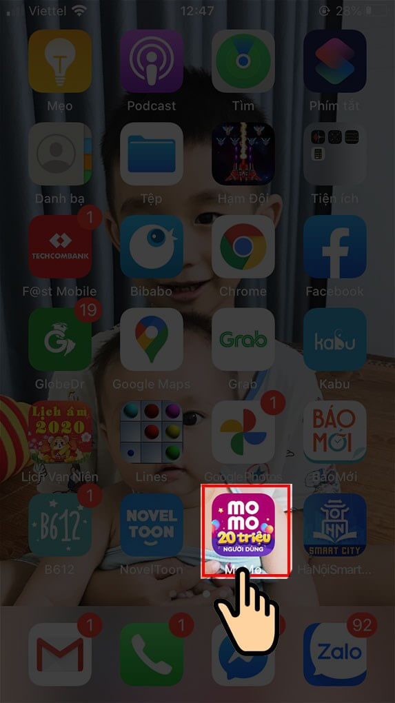 hủy liên kết ngân hàng với momo trên app